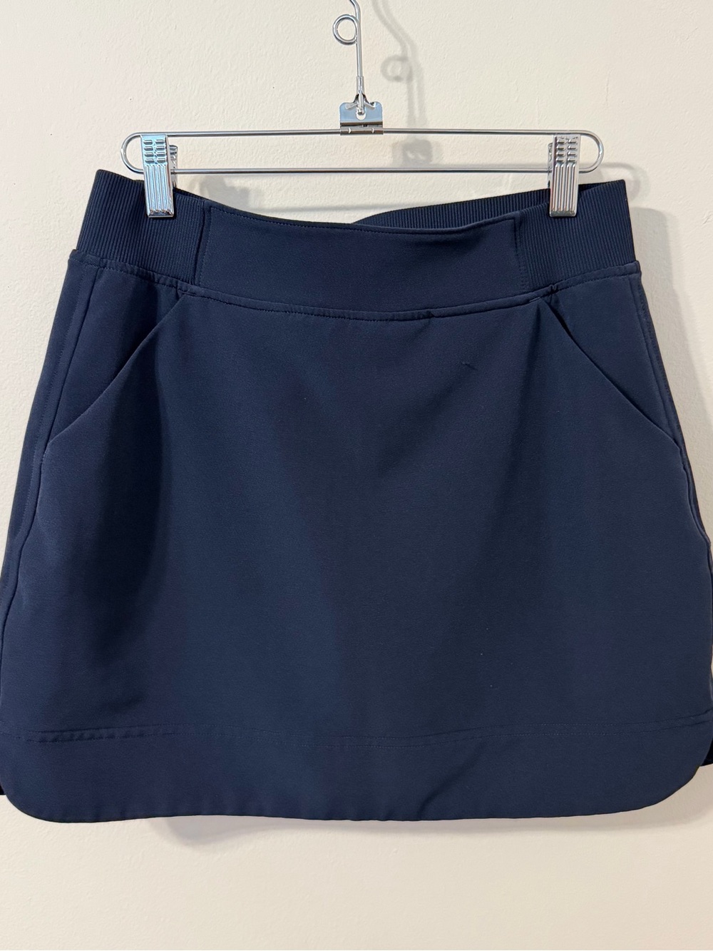 Navy Athletic Skort with Front Pockets
